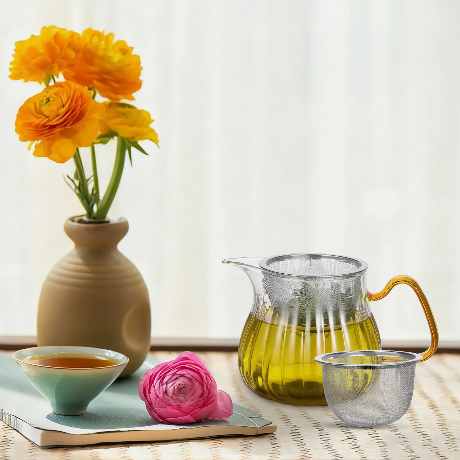 

4 Pcs Tea Infusers for Loose Teapot Steel Strainer Filter Mesh Stainless Replacement Extra Fine