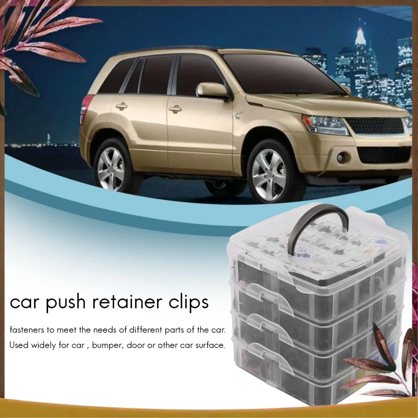 

AB59-650Pcs Car Fastener Clips Mixed Auto Fastener Clip Door Trim Panel Auto Bumper Rivet Push Retainer Pin Car Accessories