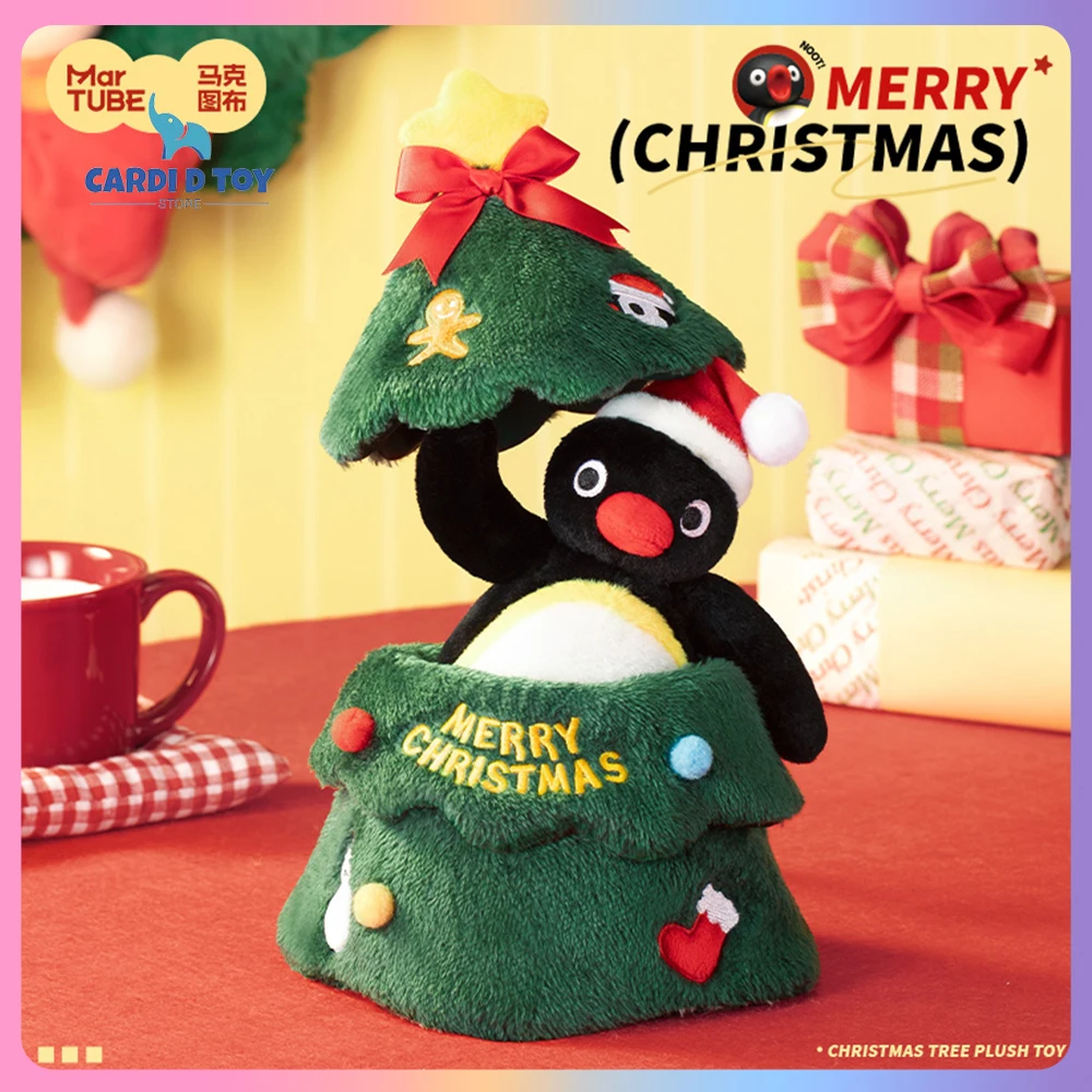 

Новая натуральная плюшевая игрушка Pingu, рождественский венок, мягкая кукла, рождественская елка, плюшевая кукла, модель пингвина, украшение, подарочная игрушка