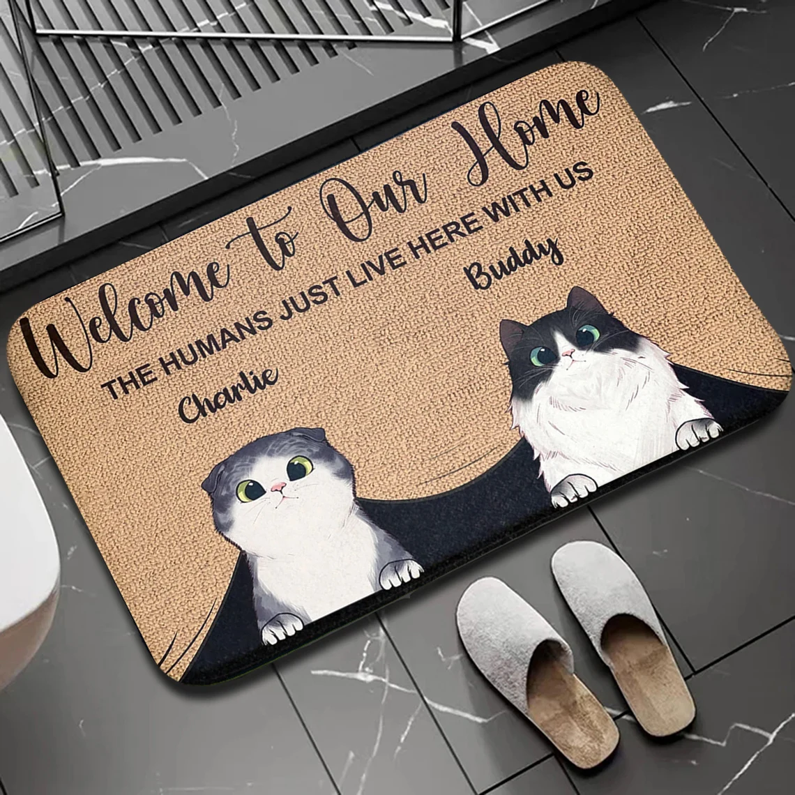 Kawaii Cartoon Cat Pet Bath Mat,Soft Floor Mat,Bathroom Doormat,Non-slip Kitchen Door Mat Carpet,Living Room Mat Corridor Rugs