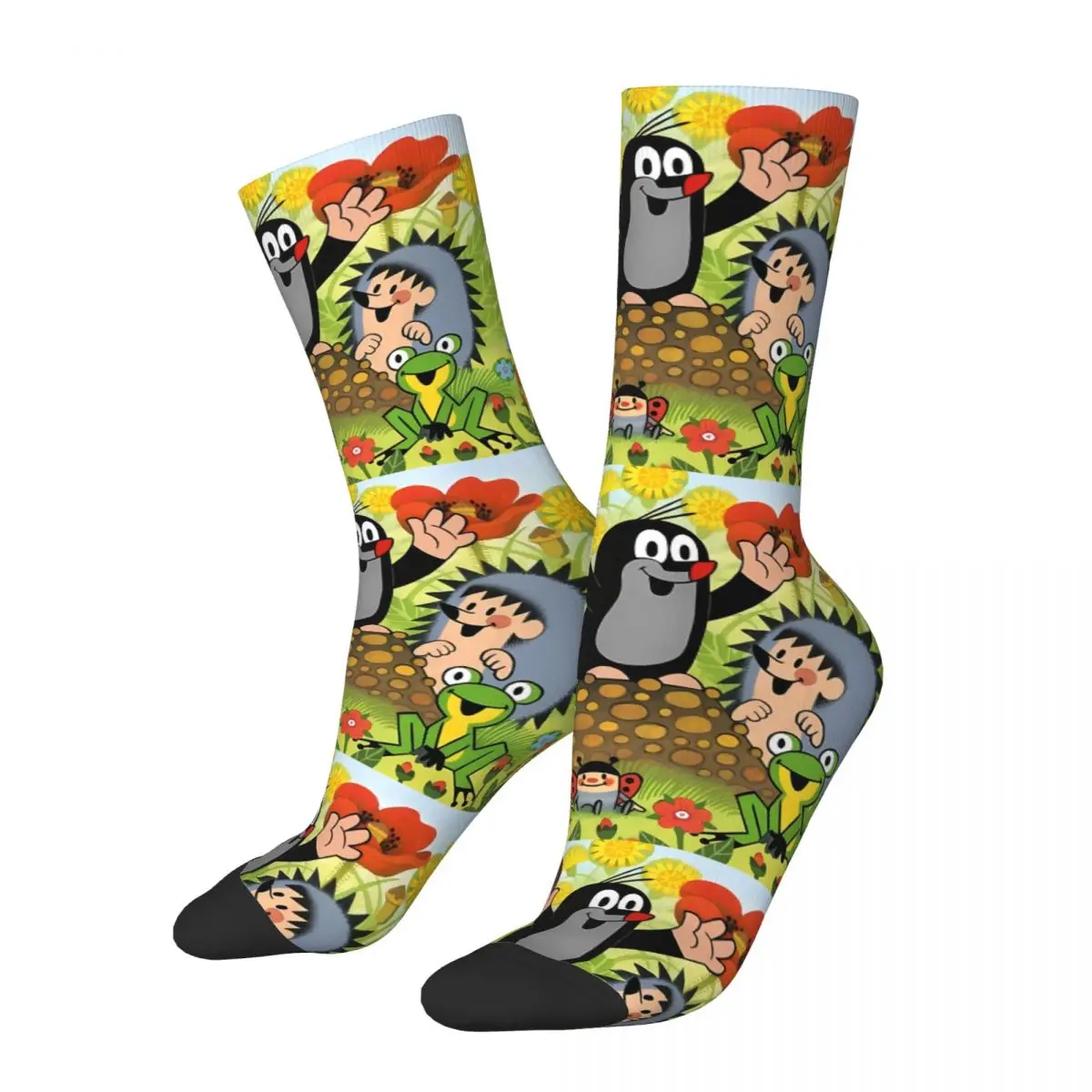 

Retro Cartoon Mole Men's Socks Unisex Harajuku Seamless Printed Happy Crew Sock Gift