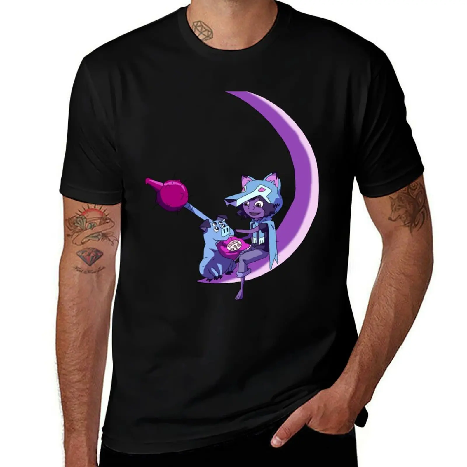 Wolf & Mandu - Kipo And The Age Of Wonderbeasts Sticker T-Shirt mens graphic t shirts t shirt custom print T-Shirt