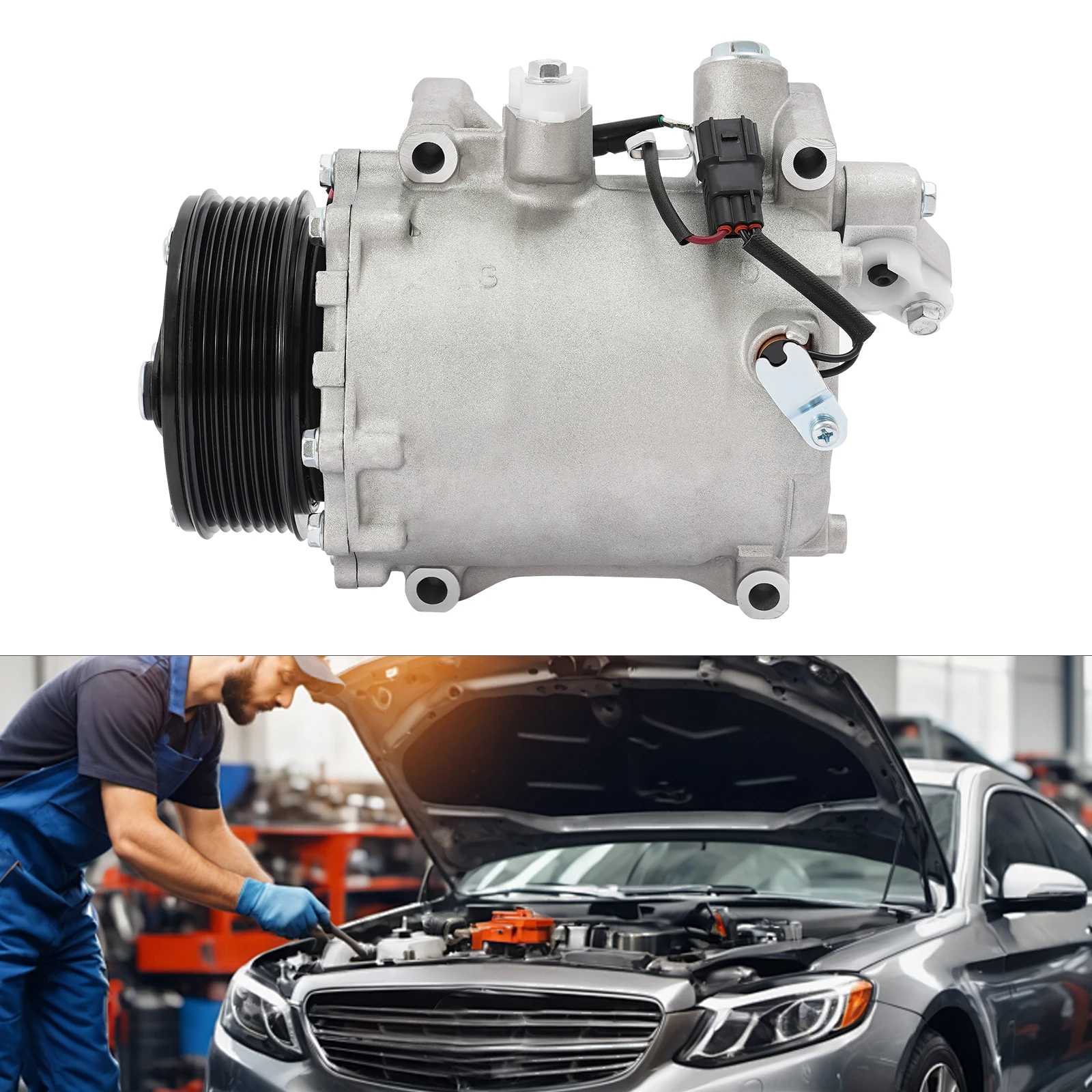 

Air Conditioning Compressor For 2007-2015 Honda CRV 2.4L/2012-2014 Civic/For 2007-2012 Acura RDX 2.3L/2013-15 ILX 2.4L w/Clutch