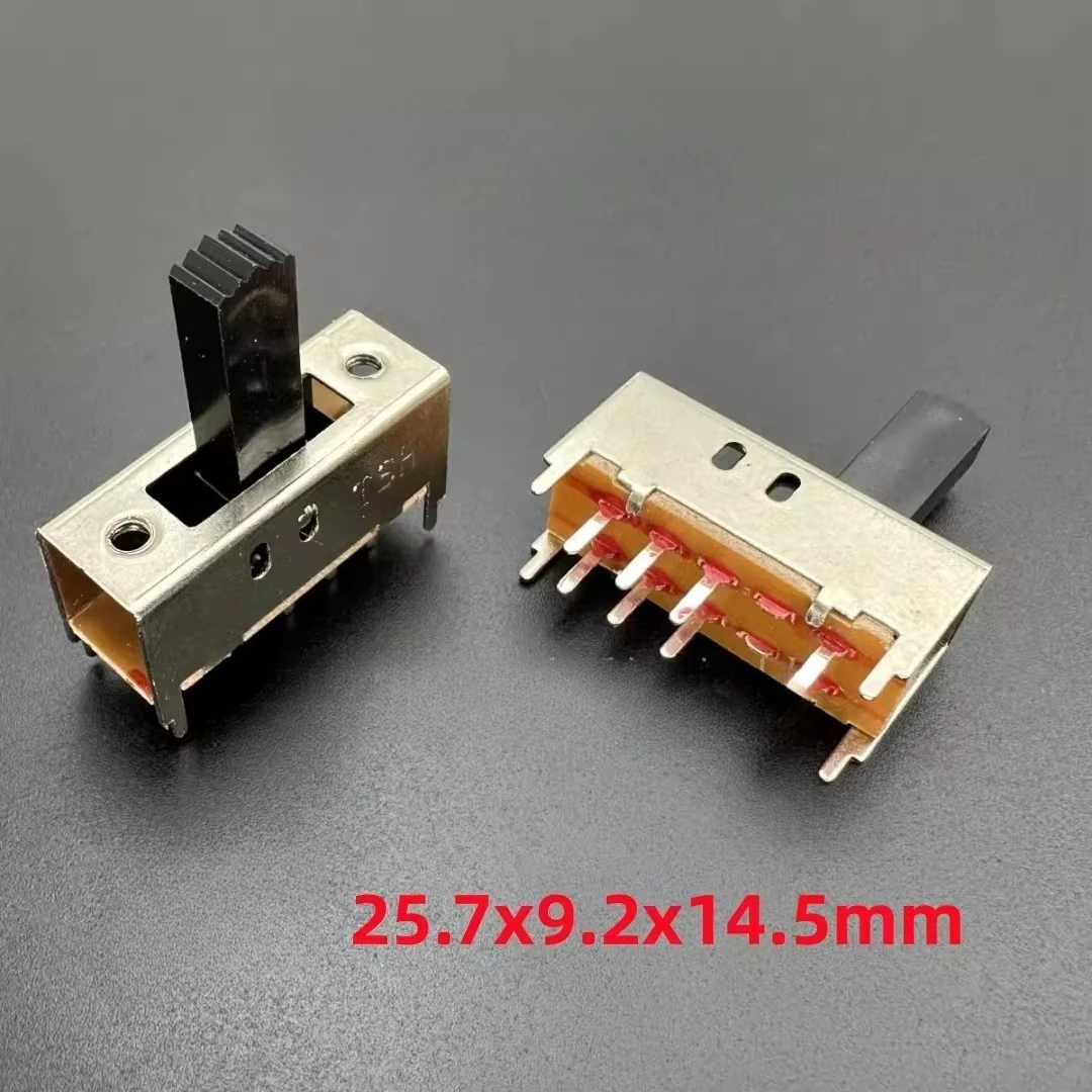 

100 шт. для tsh ss23h02g15, раздвижной тумблерный переключатель питания, прямое подключение, двухрядный, 8-контактный, 3-позиционный, высота ручки 15 мм