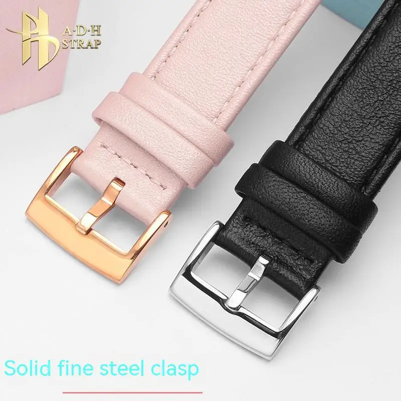 المرأة رقيقة حزام ساعة جلدية ل سواروفسكي أرماني حزام (Band) ساعة دبوس مشبك نمط متساوية العرض 14 مللي متر 16 مللي متر لينة مقاوم للماء سيدة