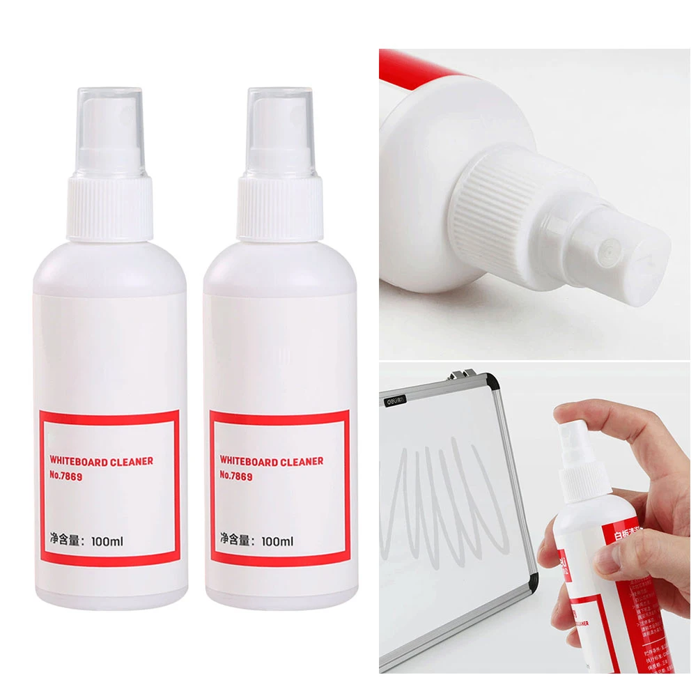 

2pcs 100Ml Office Use Art Supplies Water Clean Water Whiteboard Cleaner Spray Whiteboard Cleaner Spray