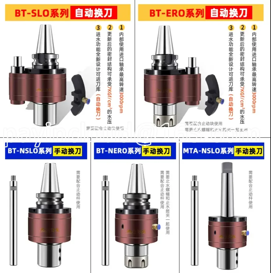 External Cooling To Internal Cooling CNC Tool Holder Oil Circuit Knife Handle BT40 50slo Side Fixing Er Shank