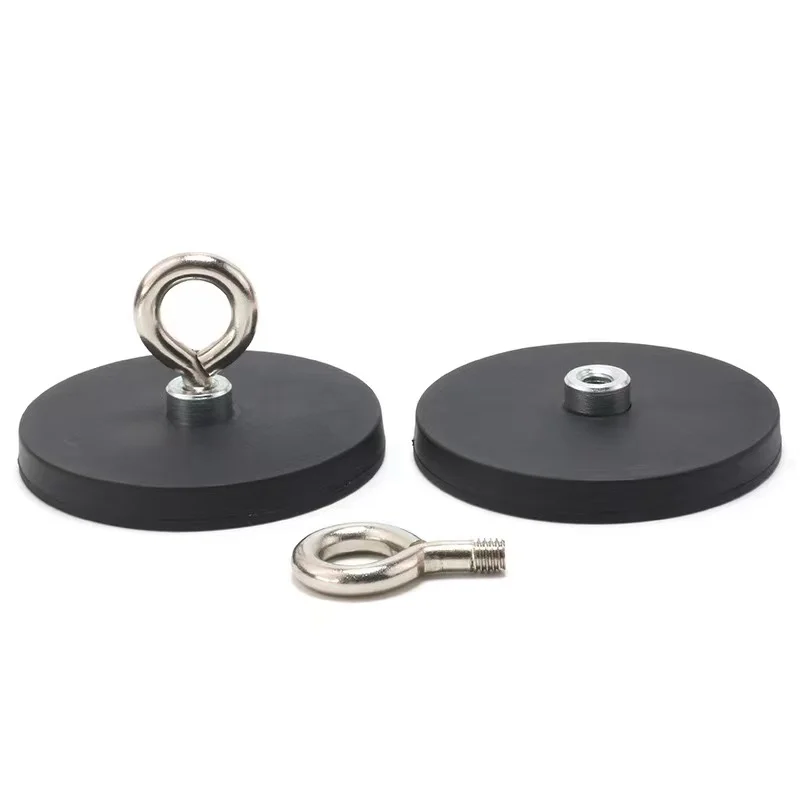 4/8 43/66mm Rubber Wrap Hook Magnet Encapsulated Hanging Ring Strong Magnetic Magnet Not Hurt The Car Paint Fixed Tent