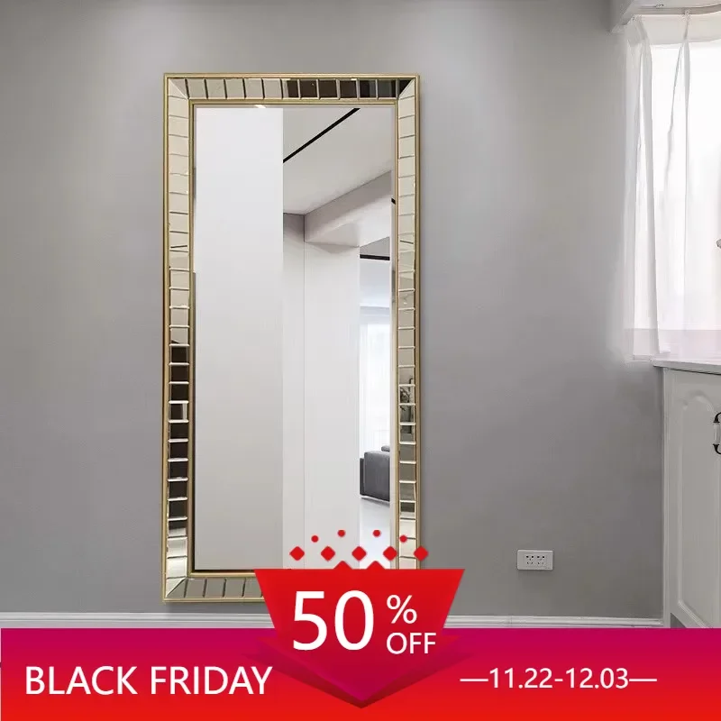 Large Mirrors Full Body Standing Mirror Acrylic Wall Arts Floor Vanity Aesthetic Room Decoration Big Espejo Home Decoration