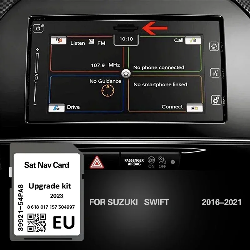 for Suzuki Swift 2016-2021 Poland Sweden Norway Netherlands Sat Nav Map Gps Navigation Road SD Card