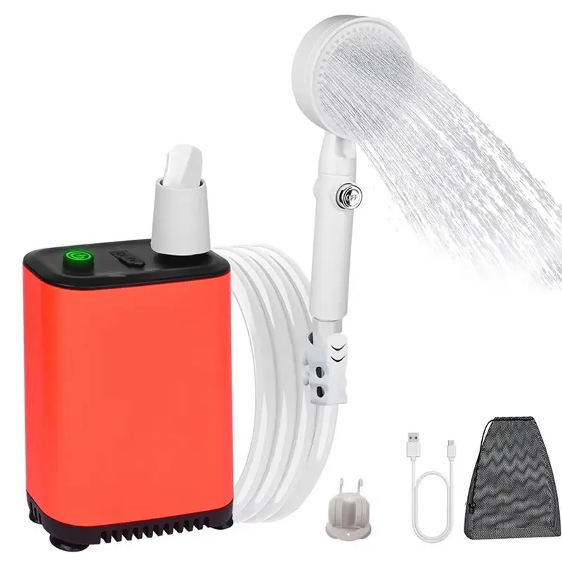 

【АКЦИЯ】Портативный душ для путешествий, купания, насадка для душа IPX7, водонепроницаемый электрический насос для душа, перезаряжаемый для чистки домашних животных