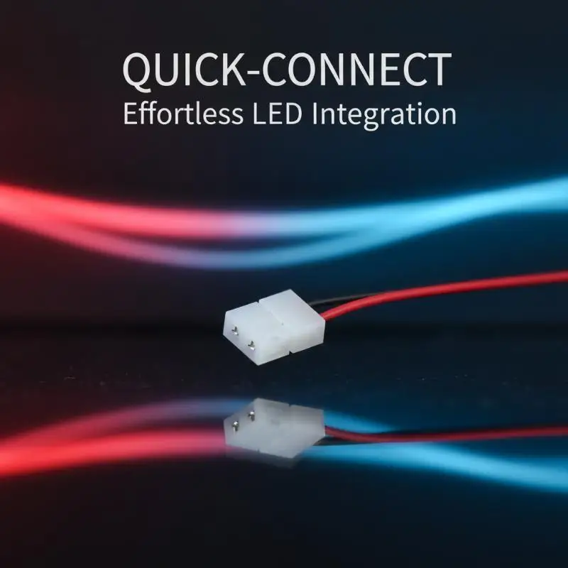 10Pcs 2/3/4/5/6Pin Solderless LED Strip Light Connectors 5mm 8mm 10mm 12mm For 2835 5050 LED Strip Wire PCB Ribbon 15.5cm