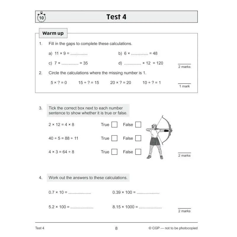 New KS2 Maths 10Minute Tests Multiplication  Division  Year 5 CGP Books Coordination Group Publications 9781789086478 Book view 5