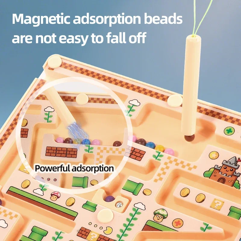 Labirinto magnetico per bambini Allenamento sulla concentrazione con rotolamento a sfera, classificazione dei colori, pensiero logico per lo sviluppo dell'apprendimento dei bambini