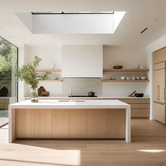 Artisan Minimalist Kitchen Design With Timber Veneer and Contemporary Style