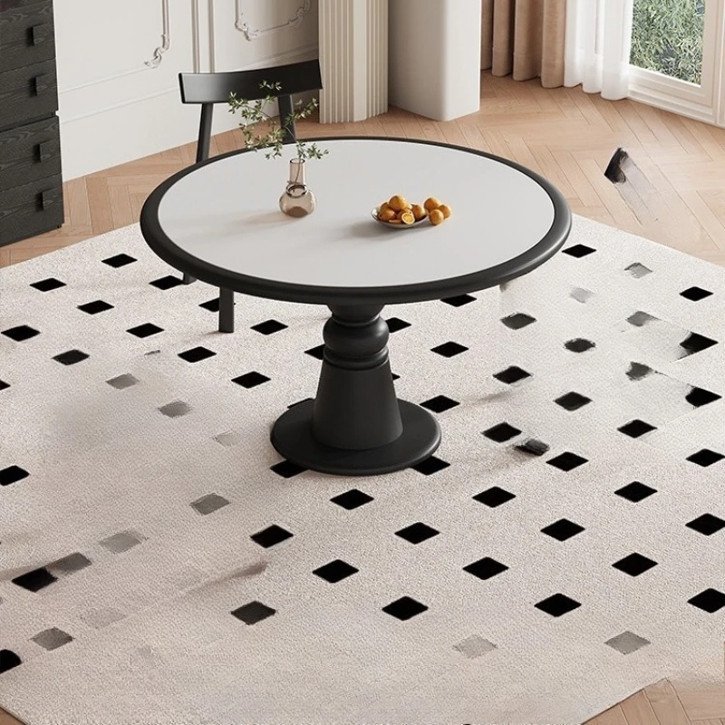 ZNordic Party Dining Tables Retro Rock Plate Work Round Kitchen Dining Tables Creativity Wooden Home Furniture Обеден Стол MHCZZ