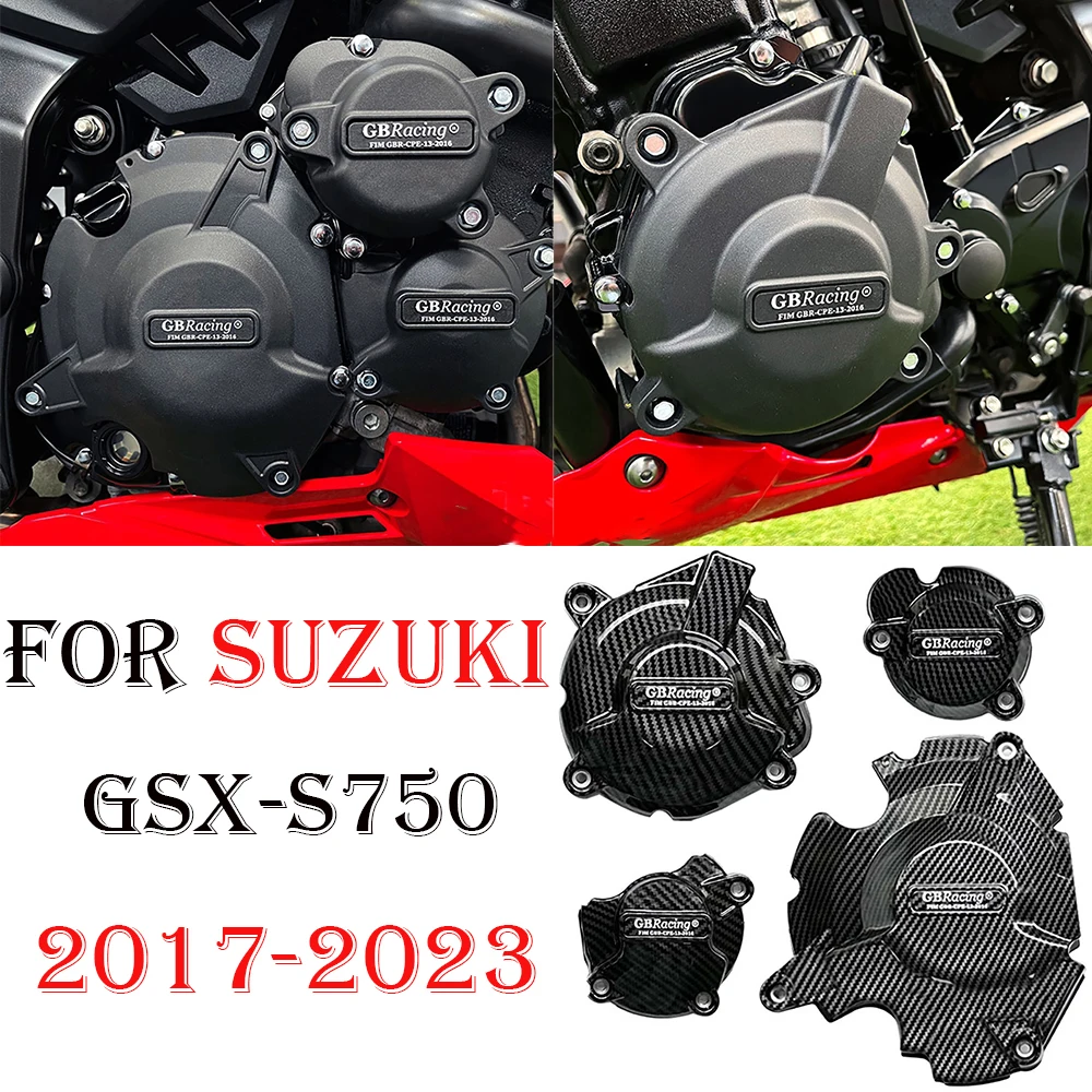 

Motorcycles Engine protective cover for Suzuki GSX-S750 2017 2018 2019 2021 2023 carbon fiber printing