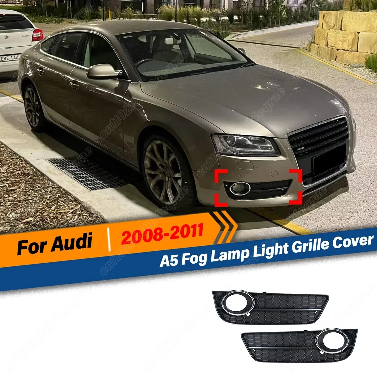 

Для Audi A5 2008 2009 2010 2011 2012 противотуманная фара, решетка, крышка, сотовый противотуманный абажур, автомобильные декоративные детали, аксессуары