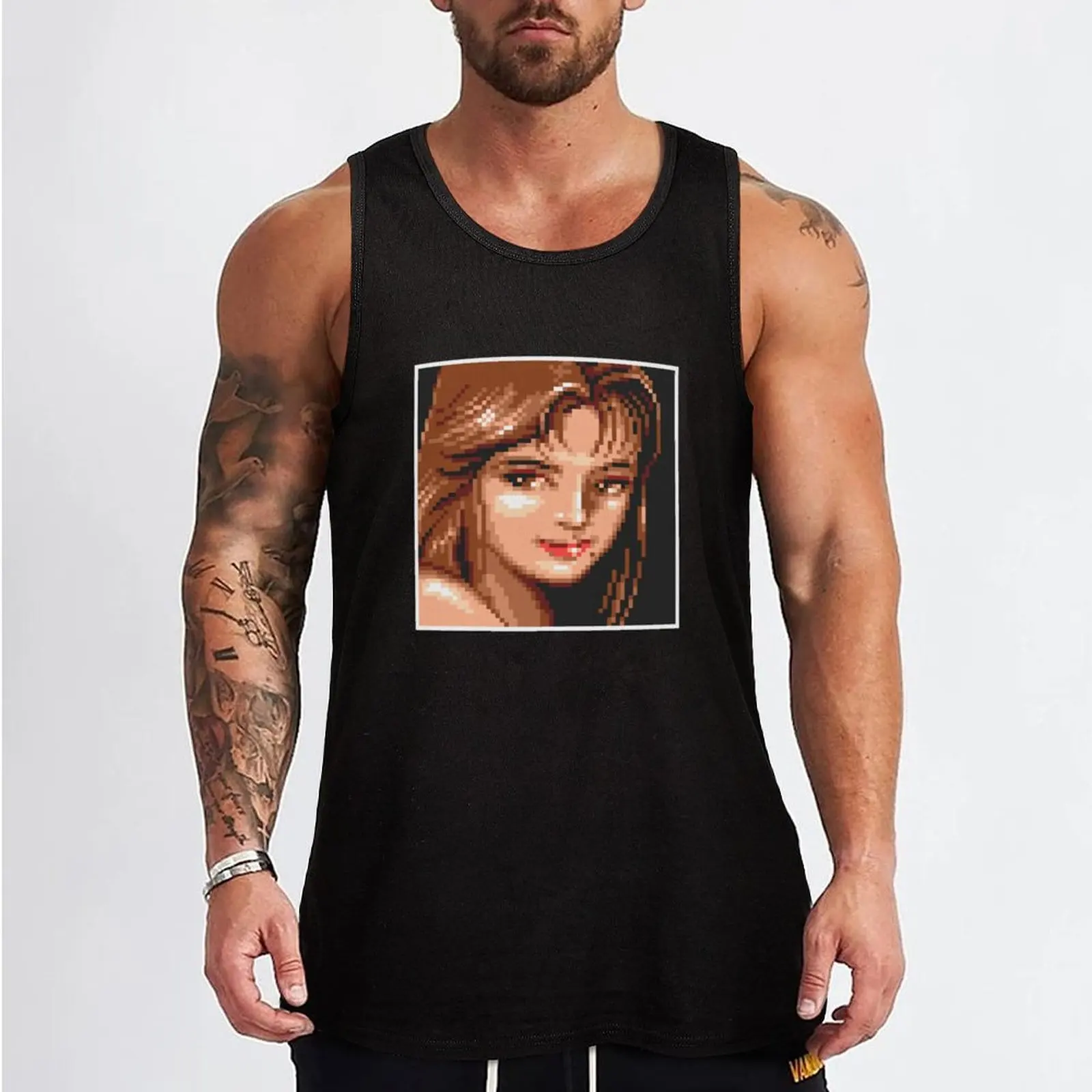 Streets of Rage Blaze Fielding Portrait Tank Top Men's clothing brands gym shirts