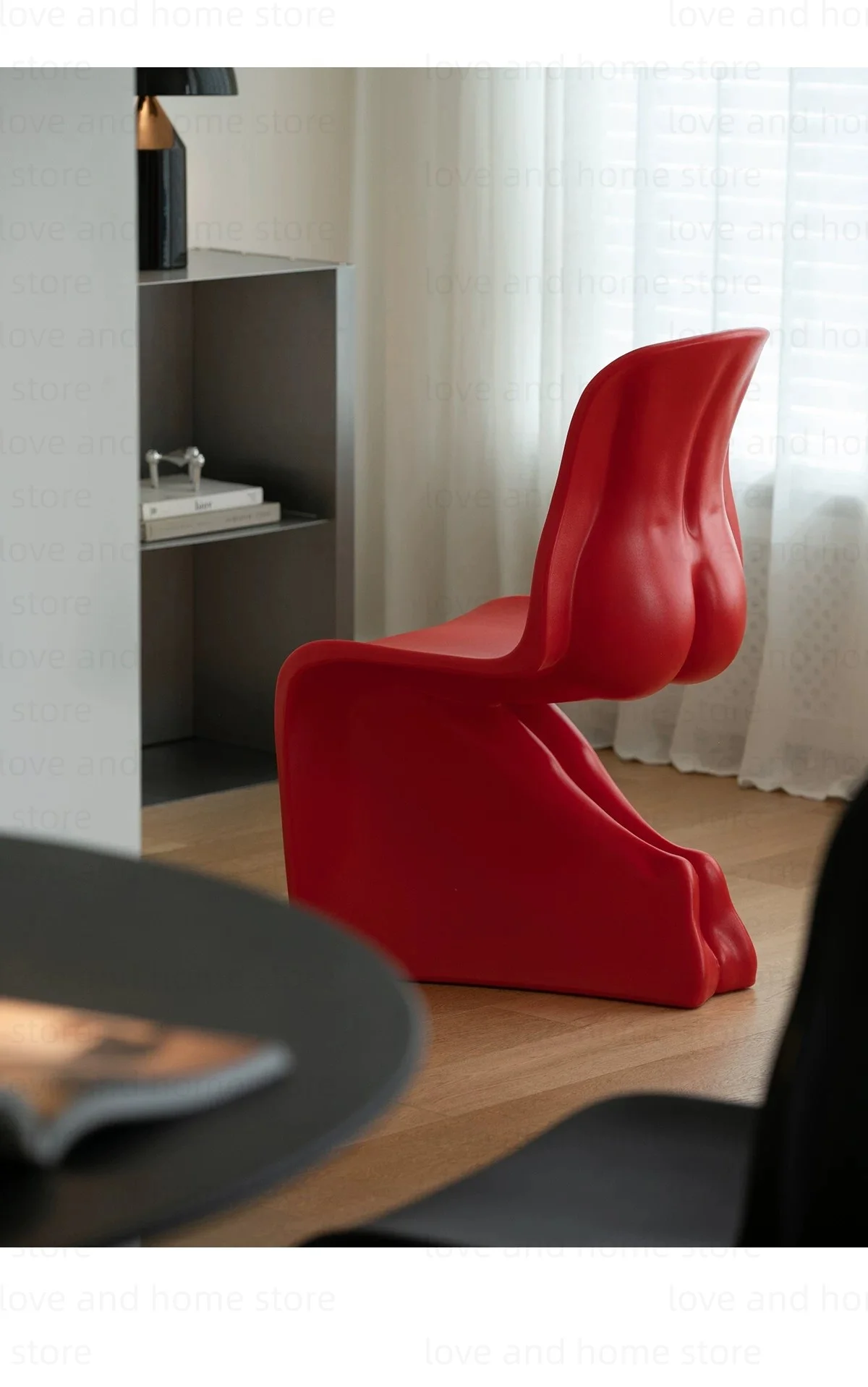 Nordic Italy Design Plastic PE Chair Leisure Lounge Dining Chair for Her And Him Living Room Furniture