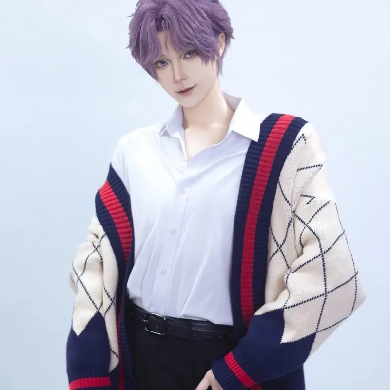 Rafayel Cosplay Love And Deepspace Game Cardigan Sweater White Shirt Warm Winter Qiyu Identical Costume New Year Clothes Unisex