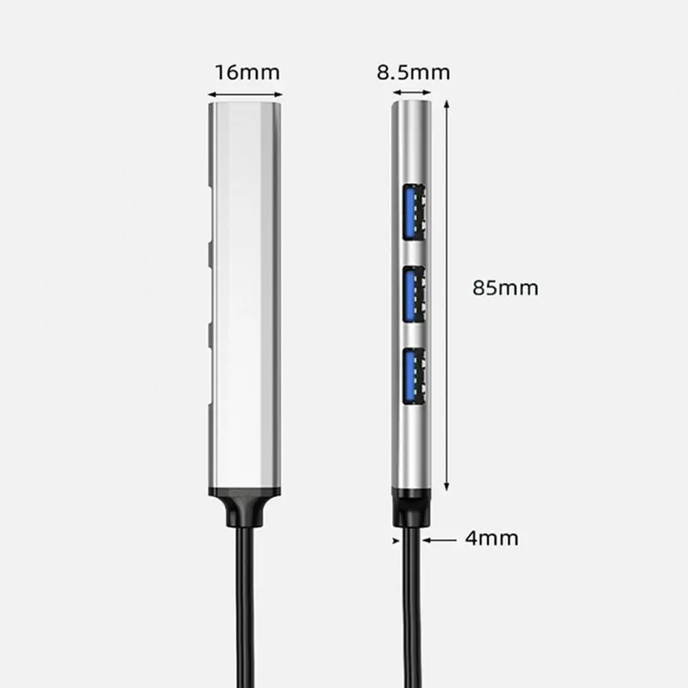 Novel Monitor Hub Safe Convenient Aluminum Alloy USB 3.0 Type-c 4 Ports Monitor Adapter  Multi Monitor Adapter Anti-scratch