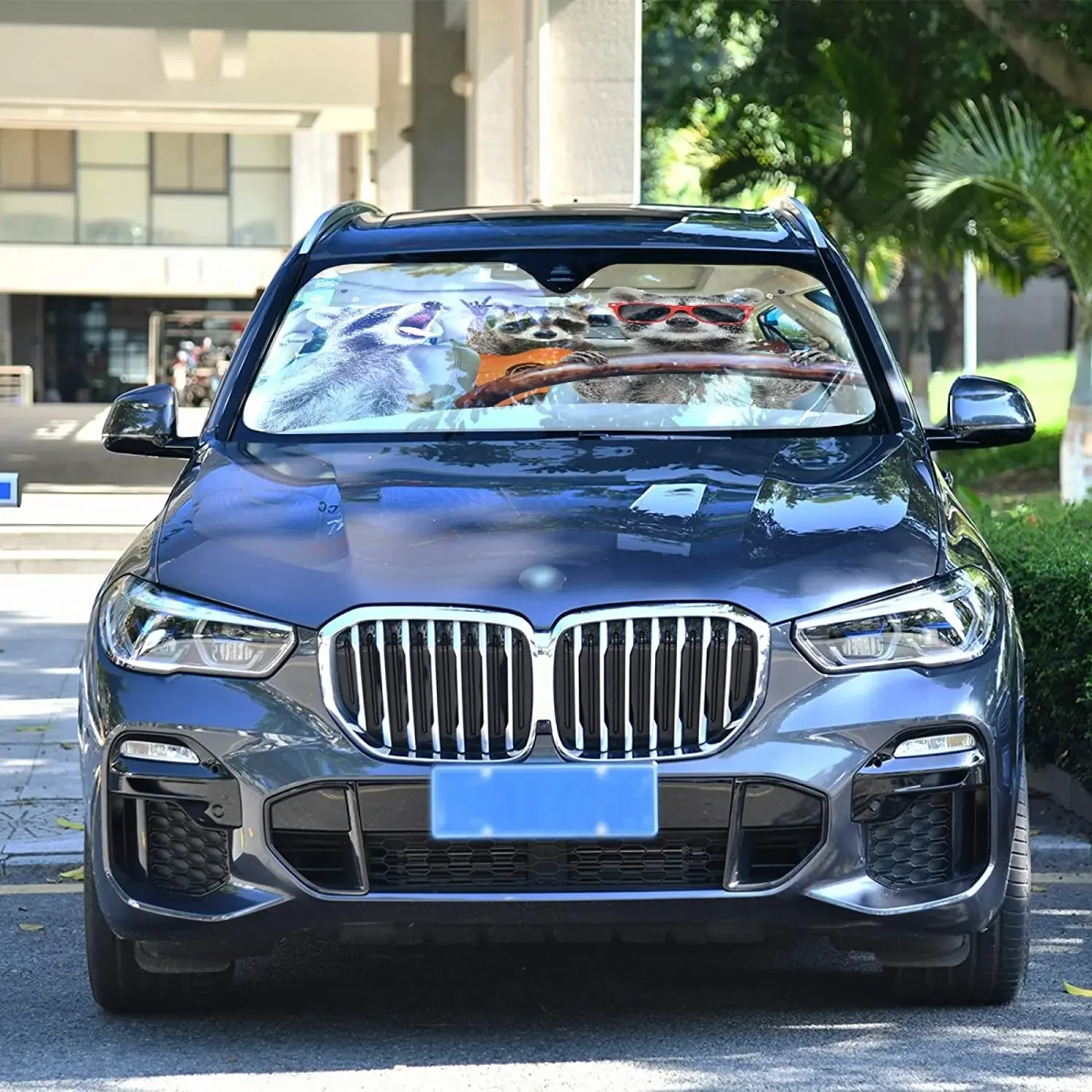 Waschbär Fahren Auto Windschutzscheibe Sonnenschutz LKW Sonnenschutz Auto Schild Schatten Visier Abdeckung Reflektierende UV-Strahlen Schutz Halten Sie Ihre Vehi