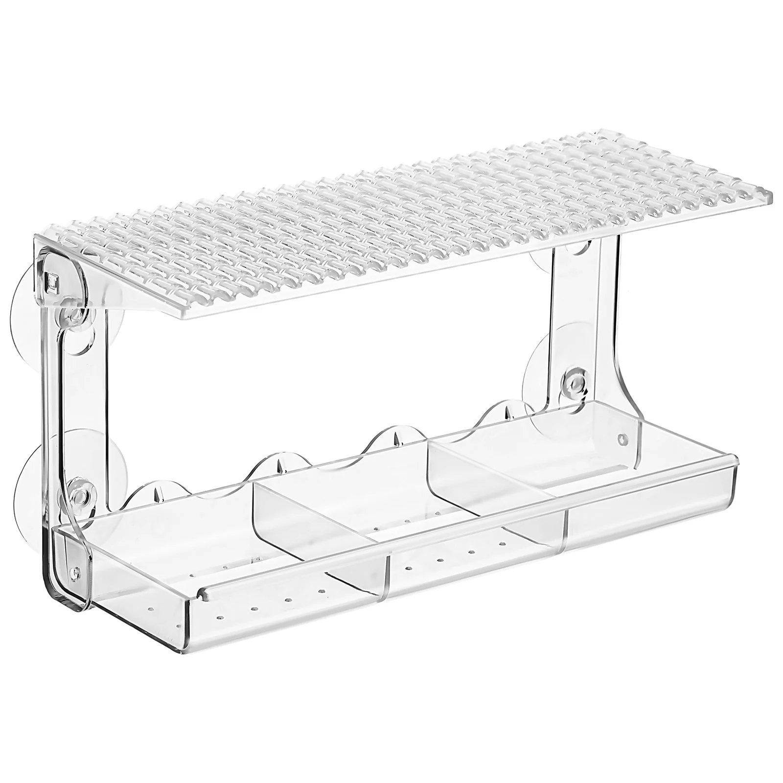 

Bird Feeder Suction Cup Clear View Outside Window Easy Clean Sturdy Plastics Secure Hold Unobstructed Viewing Bird Feeder