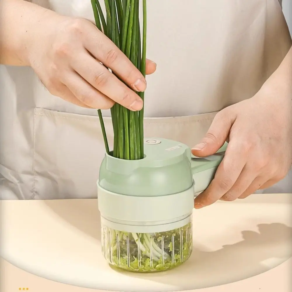 Rebanador de verduras eléctrico de mano, triturador de barro de ajo portátil con carga USB, picadora de verduras de gran capacidad, preparación de comidas