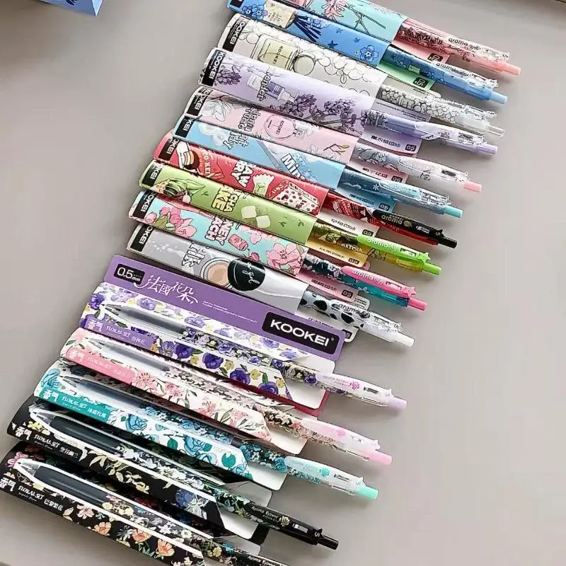 KOOKEI Fragrance Series Gel Pens,Mulit-Colors Premium Black Water-Based Pens Fade-Resistant Ink,Perfect Gift for Back to School