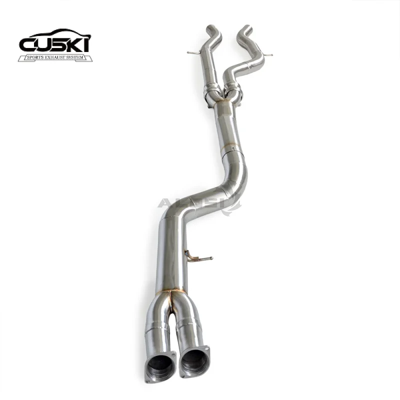 Exhaust Mid-tube Resonator for BMW M3 M4 S55 F80 F82 F83 3.0T 2014-2019 Exhaust Pipe 89mm Muffler Race Improve power performance