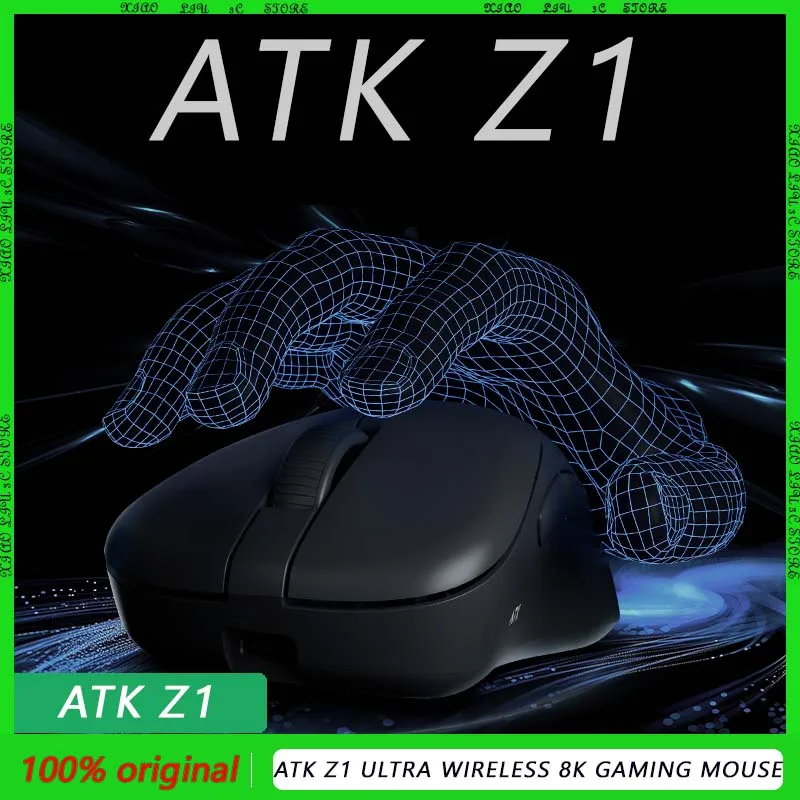 ATK Z1 Ultra Wireless 8K Gaming Mouse ATK Z1 Pro Max PAW3950 Ultra Smart Speed WirelessPolling Rate Low Latency 42000DPI Gift