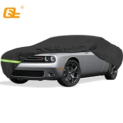 Waterproof Car Covers For 2008-2019 Dodge Challenger 190T Covers Waterproof Windproof Strap And Cab Zipper Up To 202”