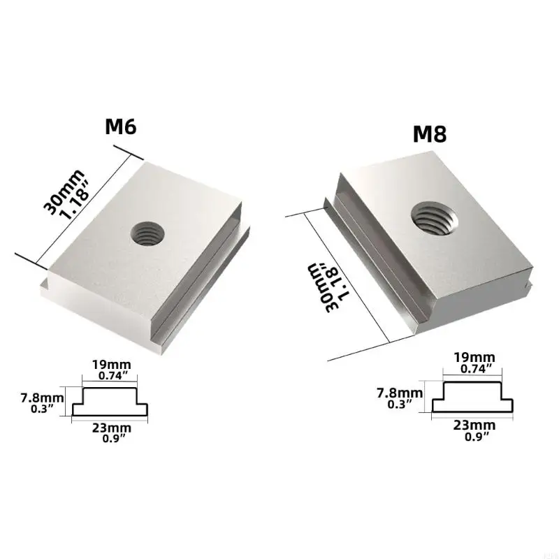 J2FA 10PCS T-Slider для T-Slot M6/8 Слчинг-шидер