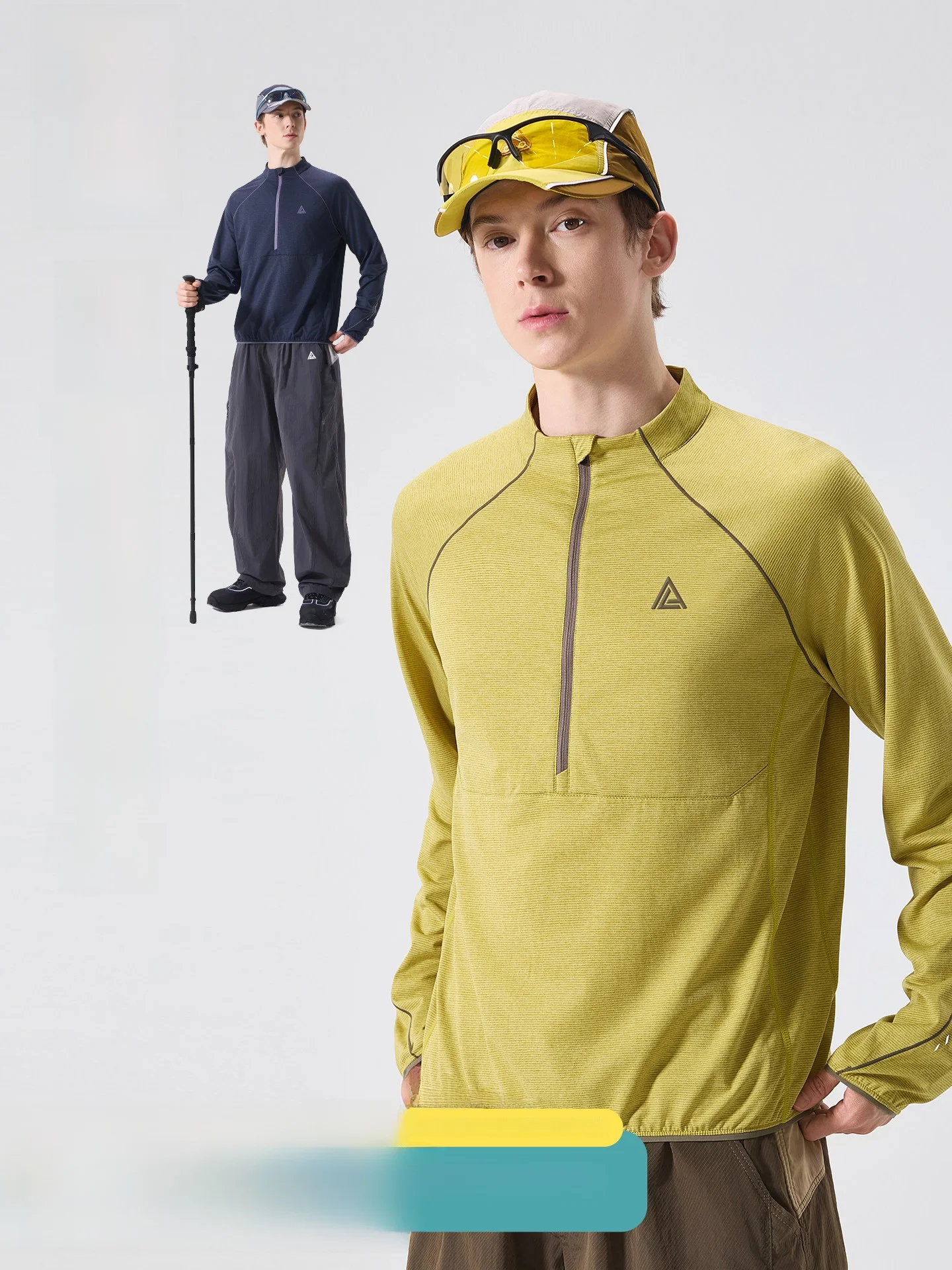 LAZY DAY TREND Men's Outdoor Long Sleeve T-Shirt Half Zip Quick Dry Moisture Wicking Spring Summer Sport Hiking Top