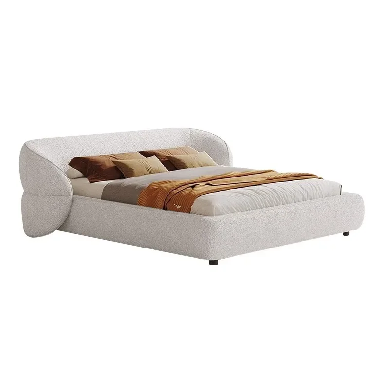 

High PC and console game bedroom double bed modern light luxury floor bed Italian minimalist