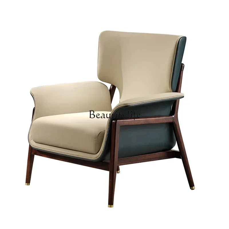 

FGModern light luxury new Chinese ebony leisure chair single sofa chair solid wood