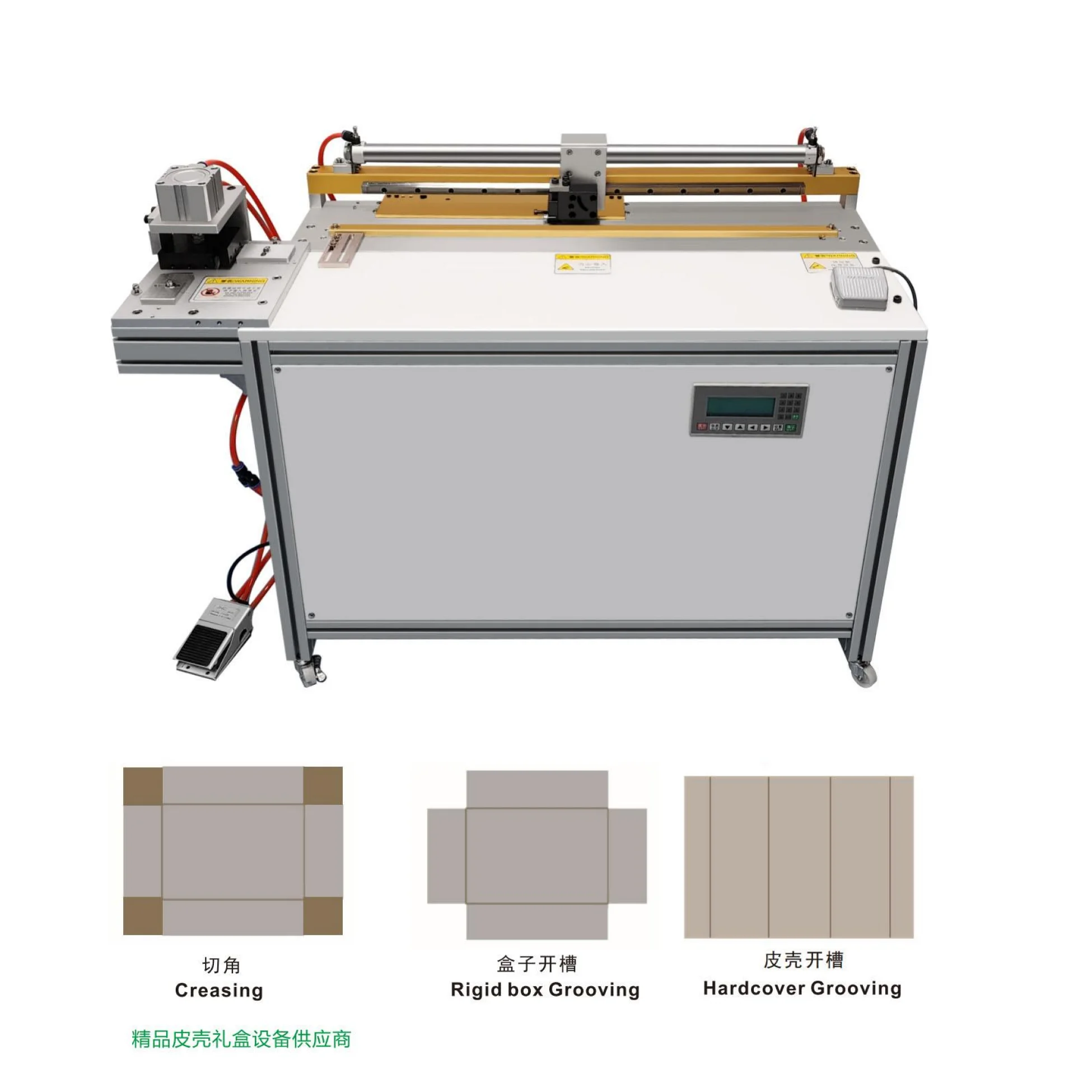KPC-7010 Cardboard Groove Cutting Machine Penumatic Die-cutting V Slots Grooving Machine Of Rigid Box And Hardcover