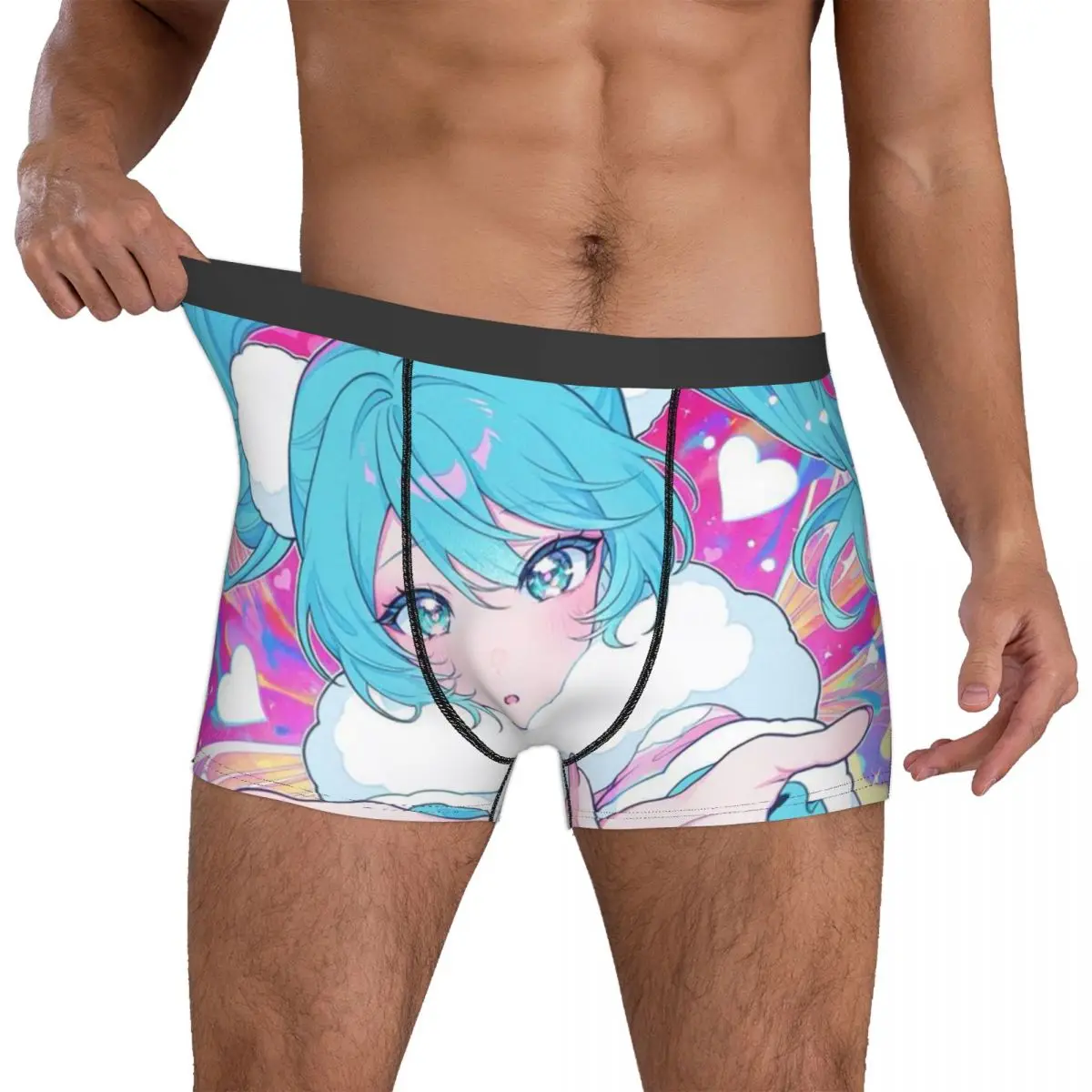 Men's Hatsune Miku Boxers Shorts Smooth Underwear Underpants