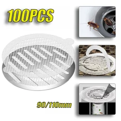 Disposable Floor Leak Stickers Self-adhesive bathroom floor drain mesh sticker Bathroom Hair Clogging Filter Bathroom Floor Leak