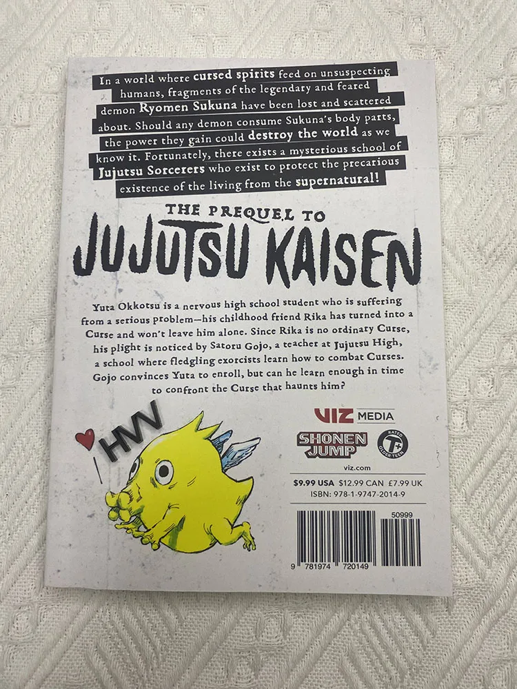 1 Books Anime Jujutsu Kaisen 0 Japan Youth Teens Fantasy Science Mystery Suspense Manga Comic Book English HVV