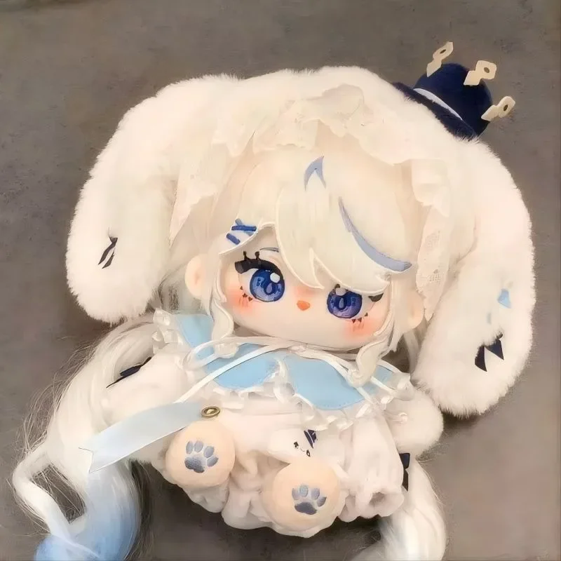 20ซม.Genshin Impact Furinaตุ๊กตาPlushหูหางBody Dress Upคอสเพลย์Plushieหุ่นของเล่นคริสต์มาสตุ๊กตาผ้าฝ้าย