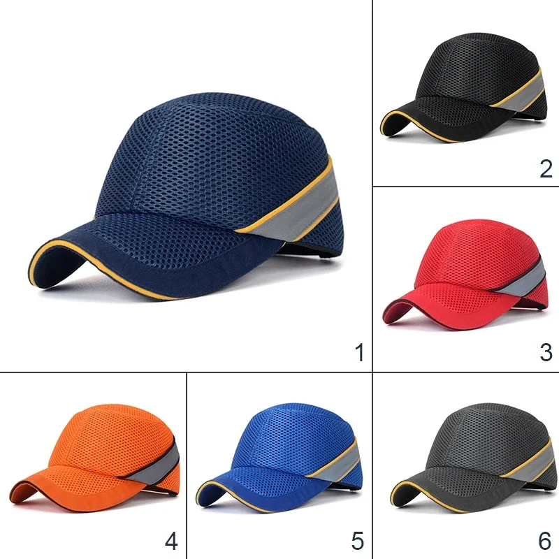 

Work Safety Bump Cap Baseball Hat Style Net Cloth Hi-Viz Anti-Collision Hard Hat Helmet Head Protection Repairing Factory Repair