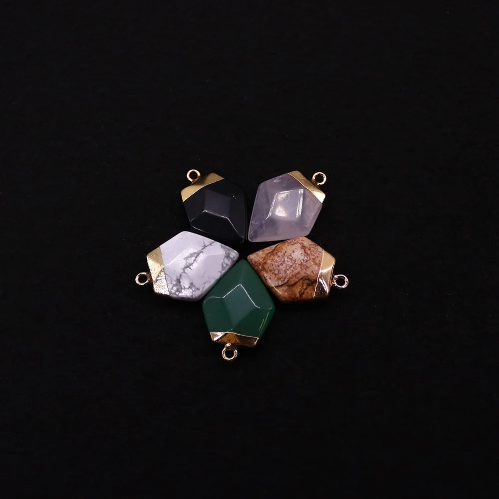 

Single Hole Sword Shaped Natural Agate Green Aventurine Stone Pendant Accessories Suitable for DIY Making Necklace Jewelry Gift