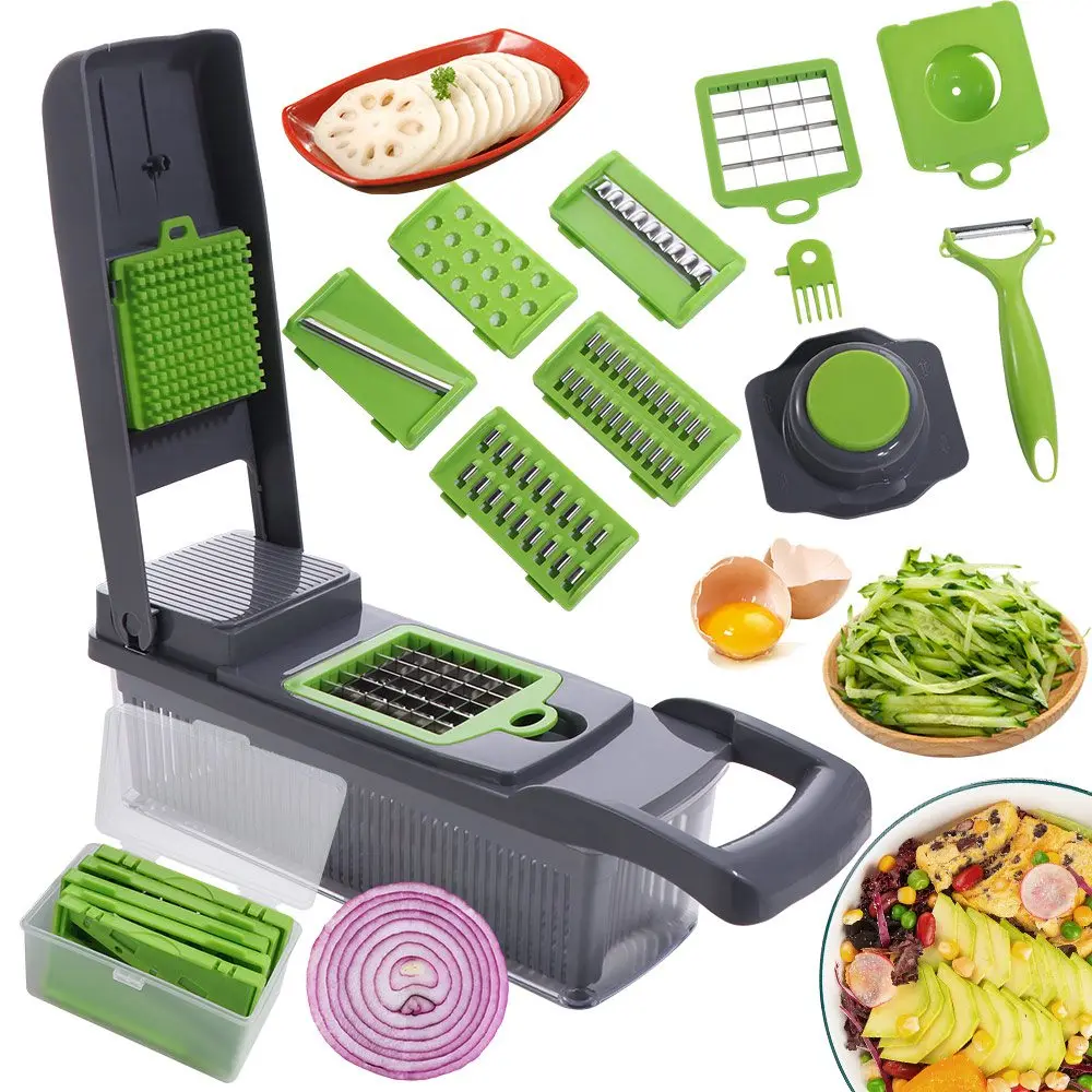 

16-In-1 Function Kitchen Vegetable Cutter Potato Peeler Compact Fruit Slicer Portable Carrot Grater Kitchen Tools Kitchen Use