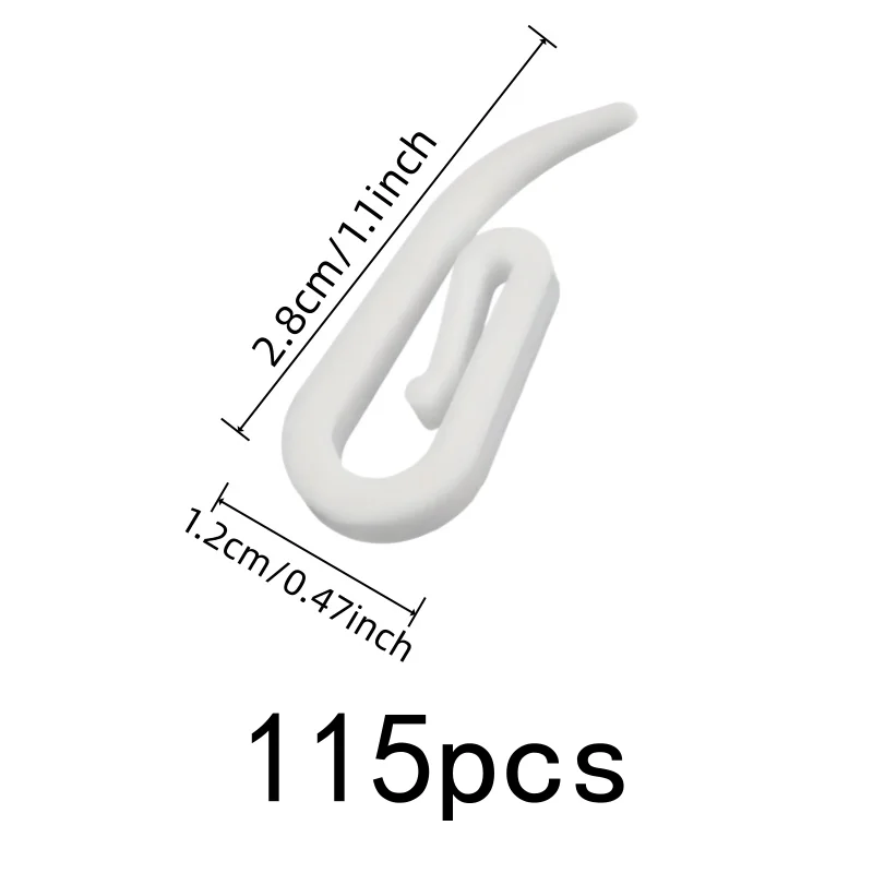 115 pcs Strong Load Capacity Window Curtain Clips, great for Bathroom Door Curtains, Smooth Sliding Design