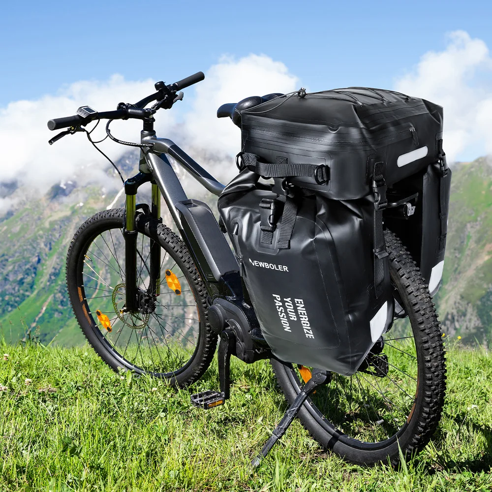 NEWBOLER Fahrrad-Gepäckträgertasche, 3-in-1, multifunktional, wasserdicht, großes Fassungsvermögen, Gepäckträger, Taschen für MTB, Straße, Klappfahrräder, E-Bike – Detail 1