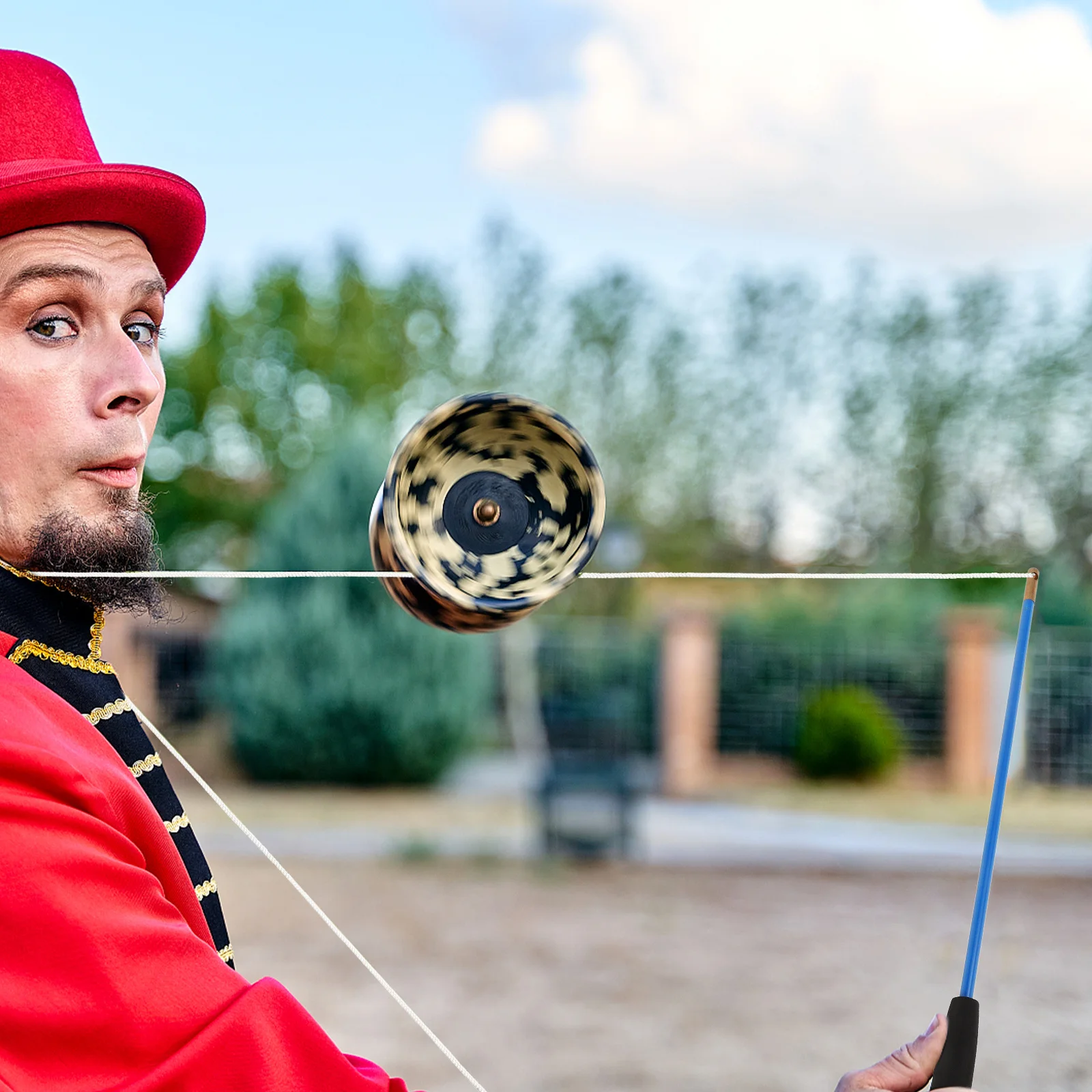 1 Para Antypoślizgowych Pałeczek do Diabola z Solidnego Materiału, Zamiennik Pałeczek do Juggleingu, Akcesoria do Diabola z Otworami na Sznurki do Sztuczek