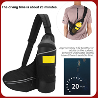 1L   DIDEEP 1L Mini   Diving Set with Breather/Relief Valve//Strap/Diving Goggles Oxygen  Diving Set