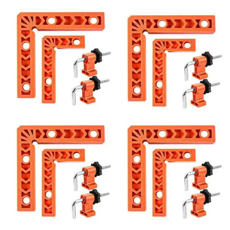 

ABBY-90 Degree Right Angle Auxiliary Positioner 4Inch Woodworking Tool Plastic Square Square Holder, 3Inch 4Inch, 16PCS Easy To